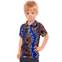 Authentic Aboriginal Art - Waterholes (Corella) Kids  Polo T-Shirt View1