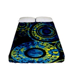 Authentic Aboriginal Art - Circles (paisley Art) Fitted Sheet (full/ Double Size) by hogartharts