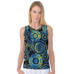 Authentic Aboriginal Art - Circles (paisley Art) Women s Basketball Tank Top by hogartharts