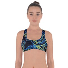 Authentic Aboriginal Art - Circles (paisley Art) Got No Strings Sports Bra by hogartharts