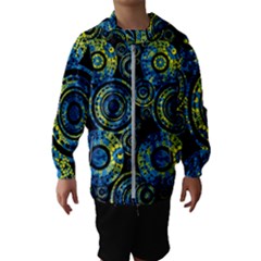 Authentic Aboriginal Art - Circles (paisley Art) Kids  Hooded Windbreaker by hogartharts