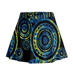 Authentic Aboriginal Art - Circles (paisley Art) Mini Flare Skirt by hogartharts