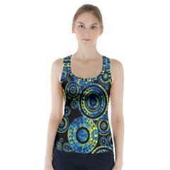 Authentic Aboriginal Art - Circles (paisley Art) Racer Back Sports Top by hogartharts