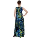 Authentic Aboriginal Art - Circles (Paisley Art) Empire Waist Velour Maxi Dress View2