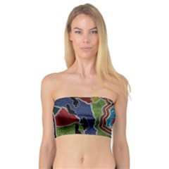 Authentic Aboriginal Art - Walking The Land Bandeau Top by hogartharts