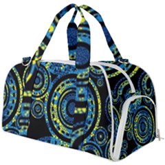 Authentic Aboriginal Art - Circles (paisley Art) Burner Gym Duffel Bag by hogartharts