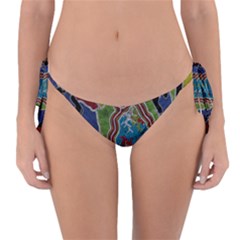 Authentic Aboriginal Art - Walking The Land Reversible Bikini Bottoms by hogartharts