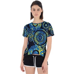 Authentic Aboriginal Art - Circles (paisley Art) Open Back Sport T-shirt by hogartharts