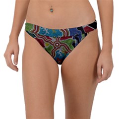 Authentic Aboriginal Art - Walking The Land Band Bikini Bottoms by hogartharts