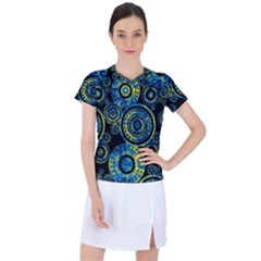 Authentic Aboriginal Art - Circles (paisley Art) Women s Sports Top by hogartharts