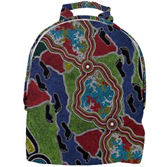 Authentic Aboriginal Art - Walking The Land Mini Full Print Backpack by hogartharts