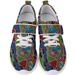 Authentic Aboriginal Art - Walking The Land Men s Velcro Strap Shoes by hogartharts