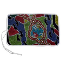 Authentic Aboriginal Art - Walking The Land Pen Storage Case (s) by hogartharts