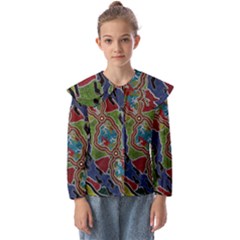 Authentic Aboriginal Art - Walking The Land Kids  Peter Pan Collar Blouse by hogartharts