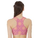 Fuzzy Peach Aurora Pink Stars Sports Bra with Border View2