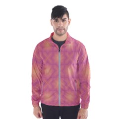 Fuzzy Peach Aurora Pink Stars Men s Windbreaker by PatternSalad