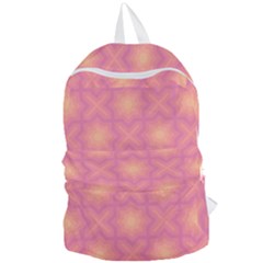 Fuzzy Peach Aurora Pink Stars Foldable Lightweight Backpack