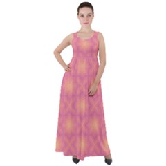 Fuzzy Peach Aurora Pink Stars Empire Waist Velour Maxi Dress by PatternSalad