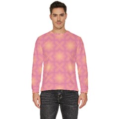 Fuzzy Peach Aurora Pink Stars Men s Fleece Sweatshirt by PatternSalad