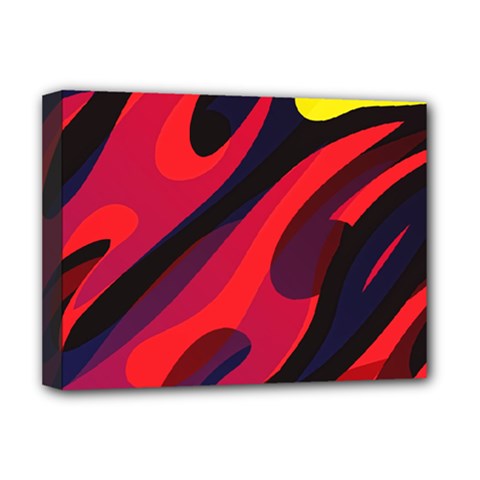 Abstract Fire Flames Grunge Art, Creative Deluxe Canvas 16  X 12  (stretched)  by nateshop