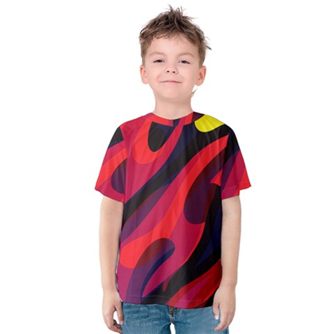 Abstract Fire Flames Grunge Art, Creative Kids  Cotton T-shirt by nateshop