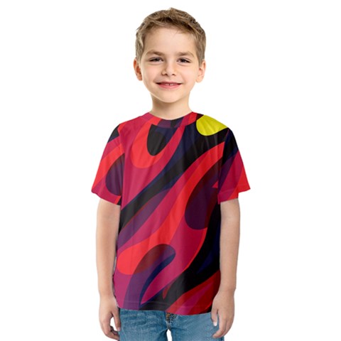 Abstract Fire Flames Grunge Art, Creative Kids  Sport Mesh T-shirt by nateshop