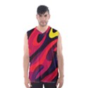 Abstract Fire Flames Grunge Art, Creative Men s Basketball Tank Top View1