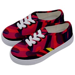 Abstract Fire Flames Grunge Art, Creative Kids  Classic Low Top Sneakers by nateshop