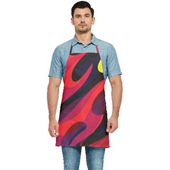 Abstract Fire Flames Grunge Art, Creative Kitchen Apron