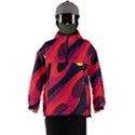 Abstract Fire Flames Grunge Art, Creative Men s Ski and Snowboard Jacket View1