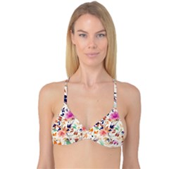 Abstract Floral Background Reversible Tri Bikini Top by nateshop