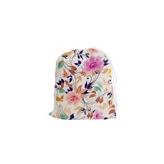 Abstract Floral Background Drawstring Pouch (xs) by nateshop