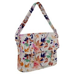 Abstract Floral Background Buckle Messenger Bag by nateshop