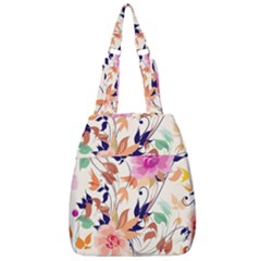 Abstract Floral Background Center Zip Backpack