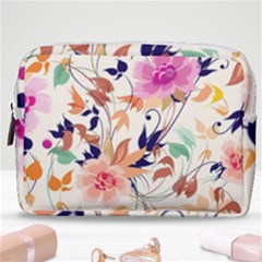 Abstract Floral Background Make Up Pouch (medium) by nateshop