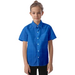 Blue Abstract, Background Pattern Kids  Short Sleeve Shirt