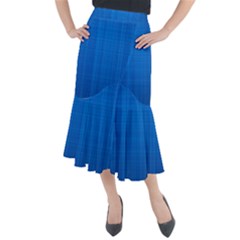 Blue Abstract, Background Pattern Midi Mermaid Skirt by nateshop