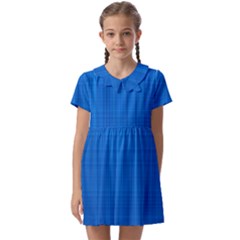 Blue Abstract, Background Pattern Kids  Asymmetric Collar Dress by nateshop