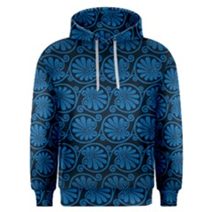 Blue Floral Pattern Floral Greek Ornaments Men s Overhead Hoodie by nateshop