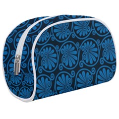 Blue Floral Pattern Floral Greek Ornaments Make Up Case (medium) by nateshop