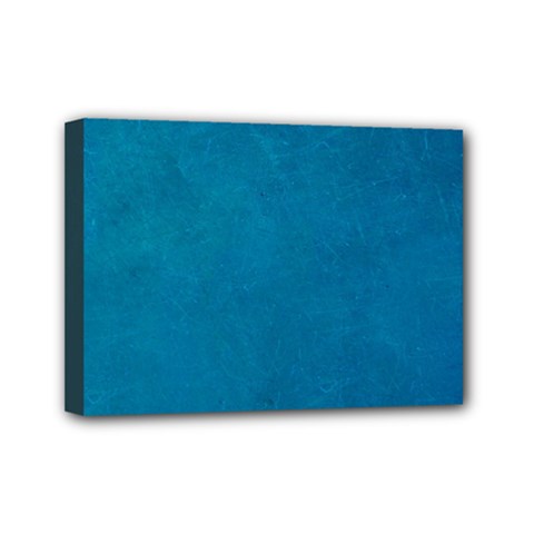 Blue Stone Texture Grunge, Stone Backgrounds Mini Canvas 7  X 5  (stretched) by nateshop