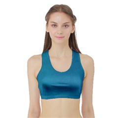 Blue Stone Texture Grunge, Stone Backgrounds Sports Bra With Border by nateshop