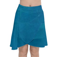 Blue Stone Texture Grunge, Stone Backgrounds Chiffon Wrap Front Skirt by nateshop