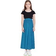 Blue Stone Texture Grunge, Stone Backgrounds Kids  Flared Maxi Skirt by nateshop