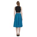 Blue Stone Texture Grunge, Stone Backgrounds A-Line Full Circle Midi Skirt With Pocket View4