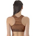 Brown Wooden Texture Fitness Sports Bra View2