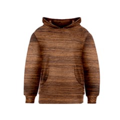 Brown Wooden Texture Kids  Pullover Hoodie