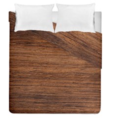 Brown Wooden Texture Duvet Cover Double Side (queen Size) by nateshop