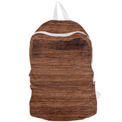 Brown Wooden Texture Foldable Lightweight Backpack by nateshop