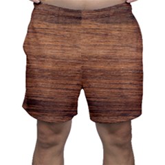 Brown Wooden Texture Men s Shorts